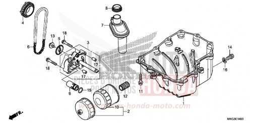 OIL PAN/OIL PUMP CMX500AK de 2019